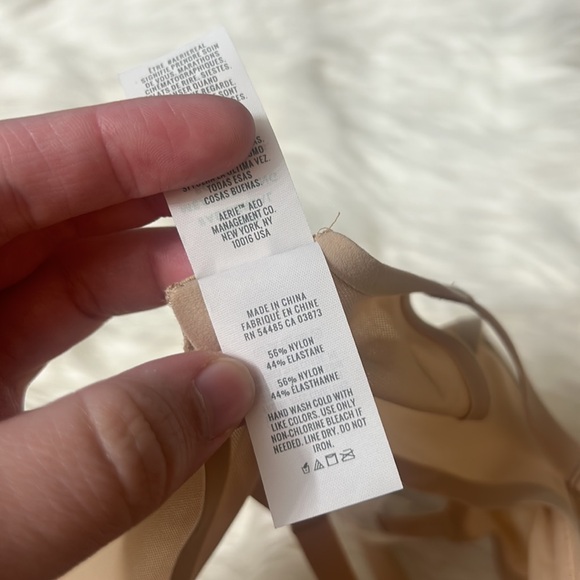 NWT Smoothez By Aerie Beige Underwire Mesh Balconette Bra 32B - Picture 11 of 11